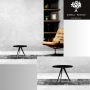 STOLIK KAWOWY Metalowy Blat Czarny Płyta MDF  STK-928